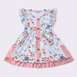 Floral Snuggle Bunny Girls Dress