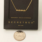 Secret Box Gold Dipped Dainty Mama Pendant Necklace