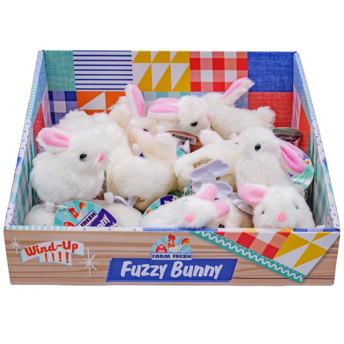 Farm Fresh Fuzzy Bunny Wind Ups, Spring, Hopping