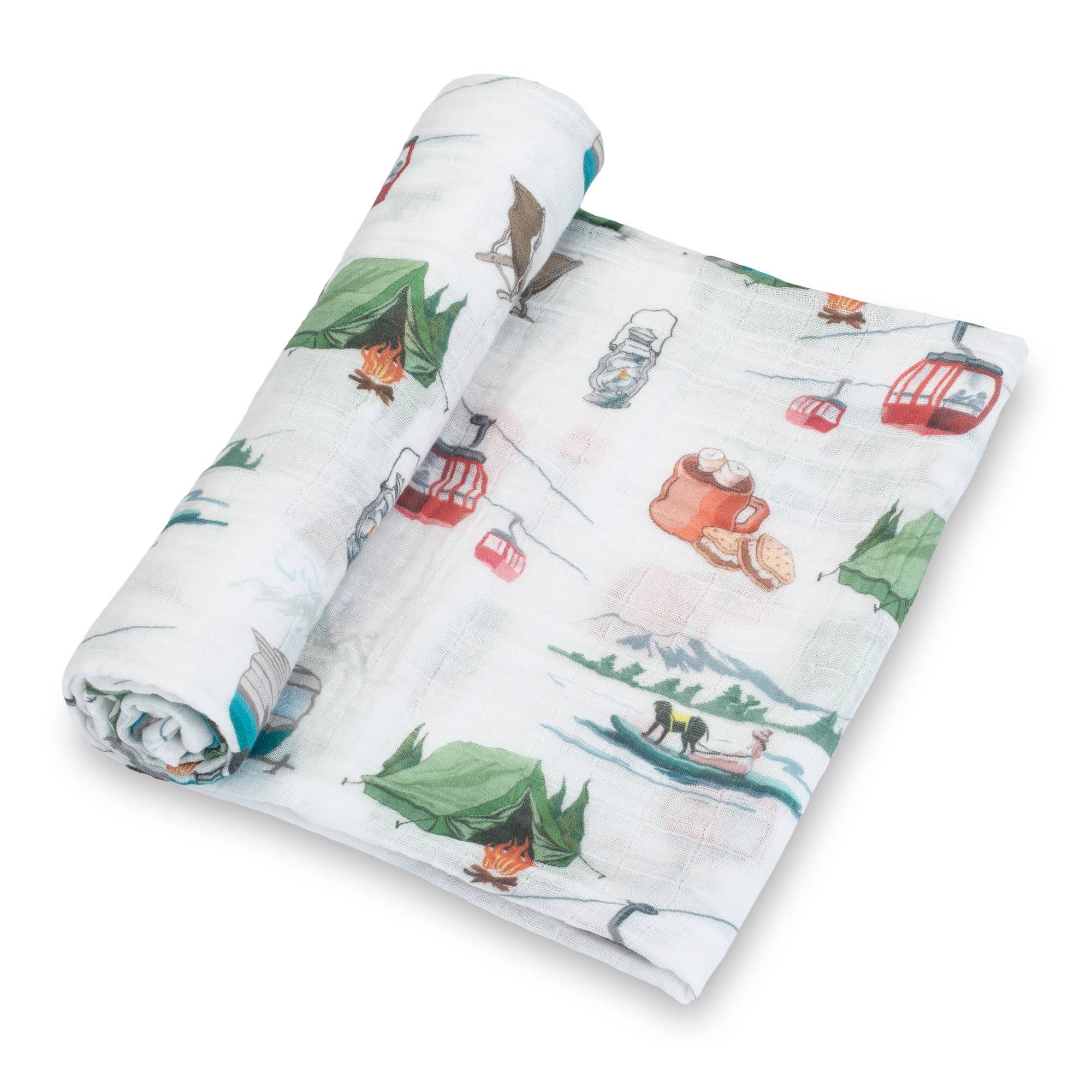 Campfire Crew Baby Muslin Swaddle Blanket