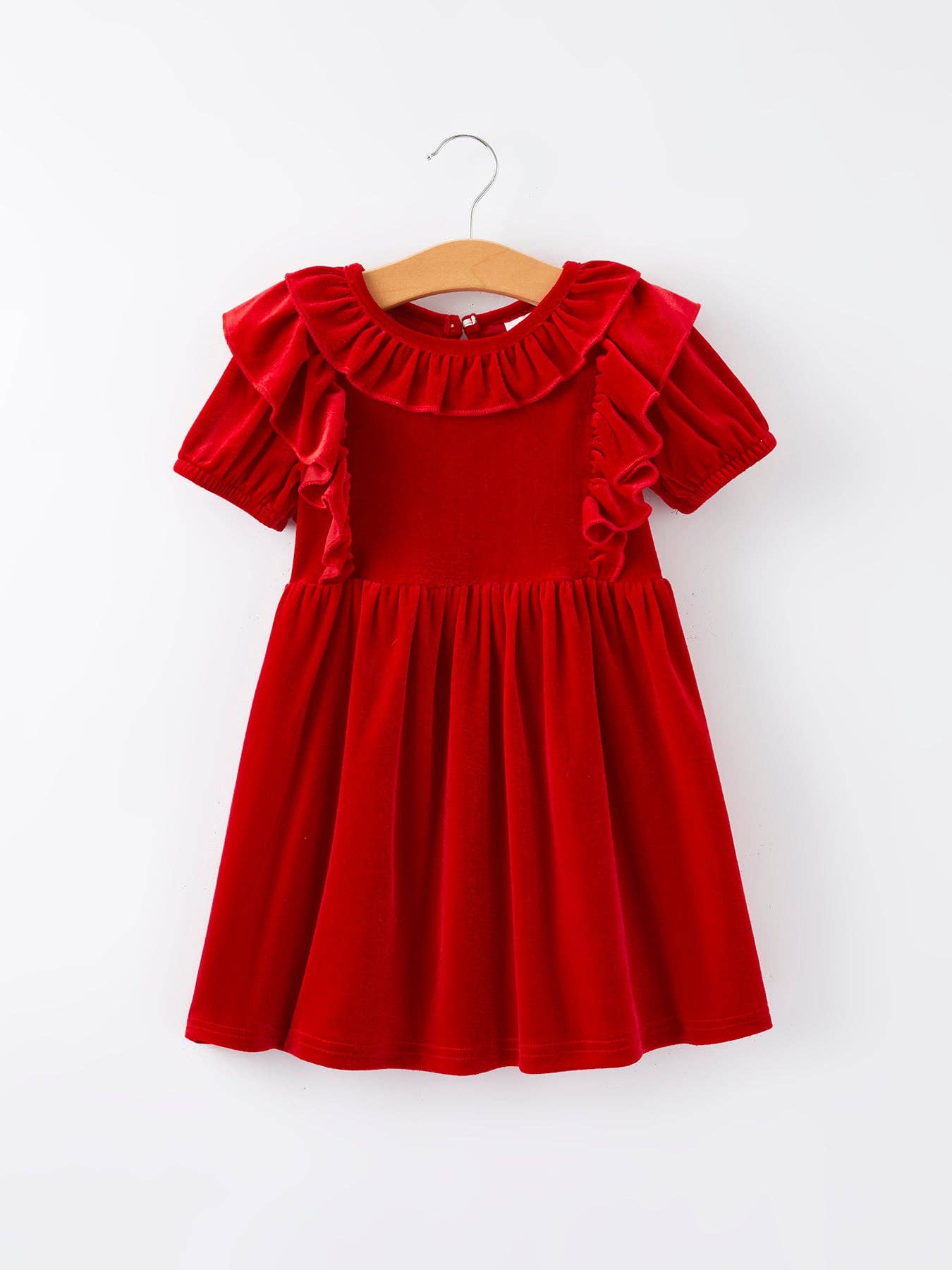 Rylee Faith Designs - Christmas Red Velvet Girls Dress