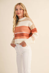 TWEEN KIDS GIRLS ROUND NECK CROPPED SWEATER  (7-14)
