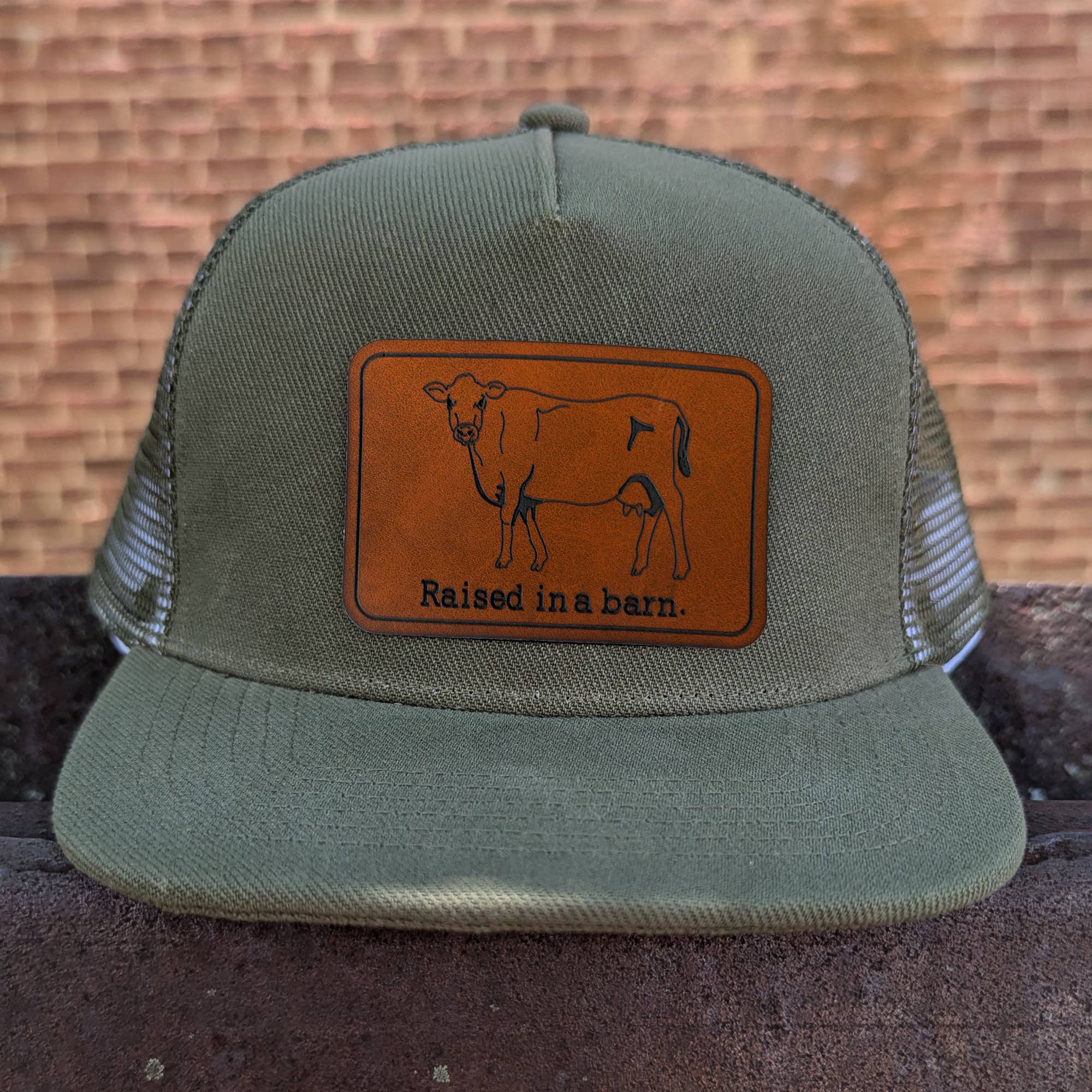 Raised in a Barn Cow Farm Kids Hat