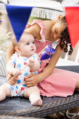 4th of July Slub Shorty Romper_Americana Ice Pops