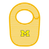 Michigan Wolverines Newborn Striped Bib