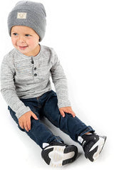 CC Kids Suede Patch Beanie (Heather Grey)