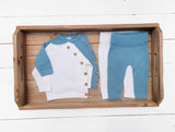 Noah Cotton Knit 2pc Shirt and pants Baby Outfit Set