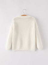 Girls Bow Sequins Pullover Sweater