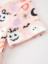 Halloween Ghost Twirl Dress Short-sleeved