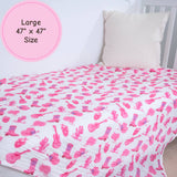 Let's Go Girls Cowgirl Baby Muslin Swaddle Blanket