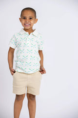 Baby Short Sleeve Polo + Twill Short Set_Golf Day