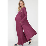Maternity Maxi Jumpsuit & Long Maxi Wide Pants 2Piece Sets