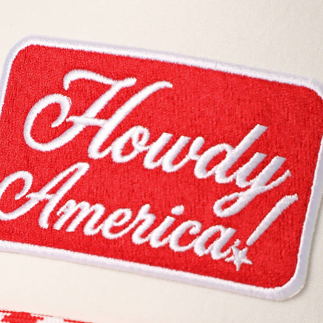 Howdy America Embroidered Patch Rope Trucker Hat