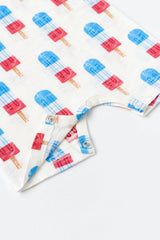4th of July Slub Shorty Romper_Americana Ice Pops