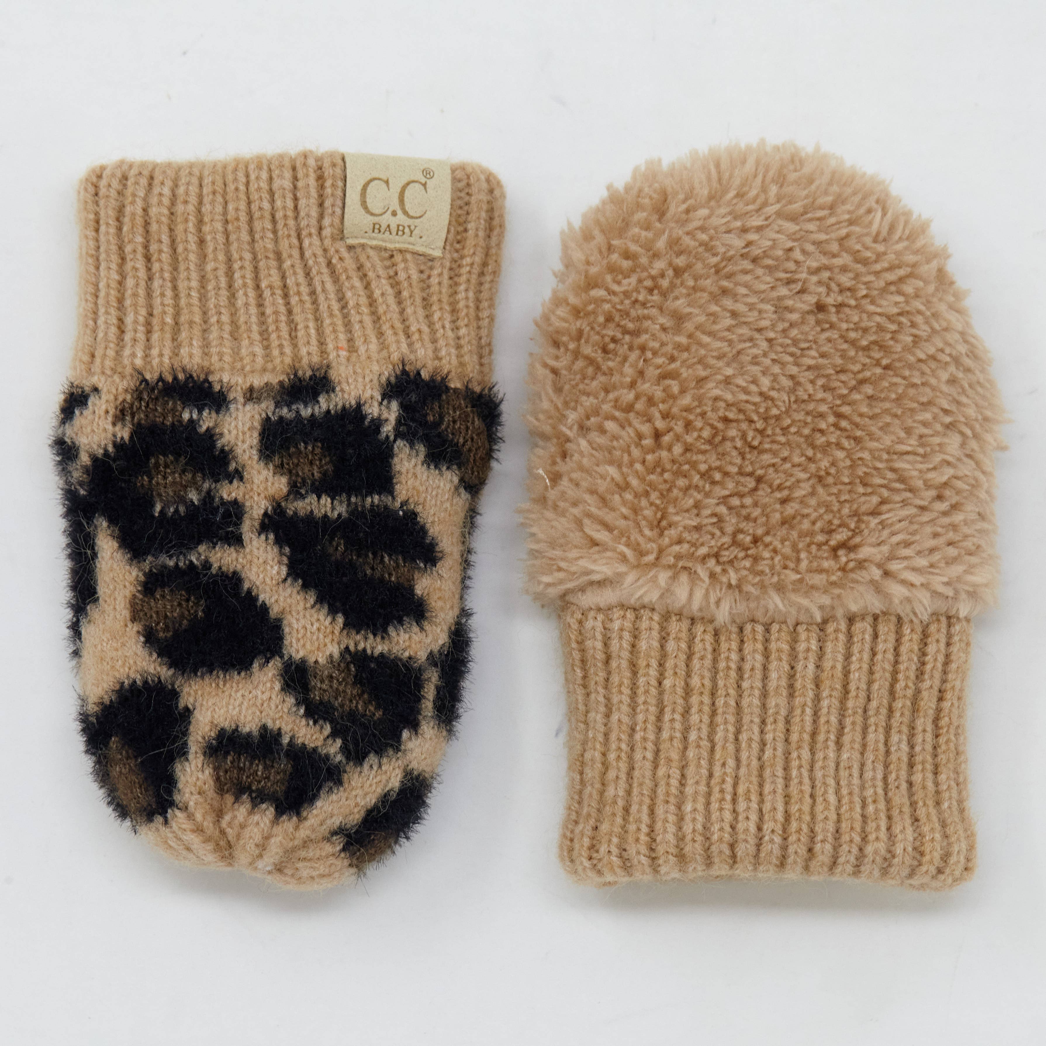 Baby Mitten - Leopard - Latte