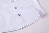 White Long Sleeve Boy Cotton Button-Down Dress Shirt