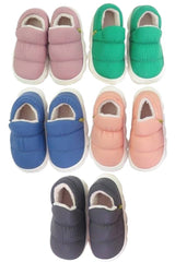 Puffer Cloud Sole Fuzzy Fleece Crib Shoes