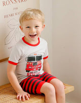Vaenait Baby - Red Truck Short Sleeve Pajama Set
