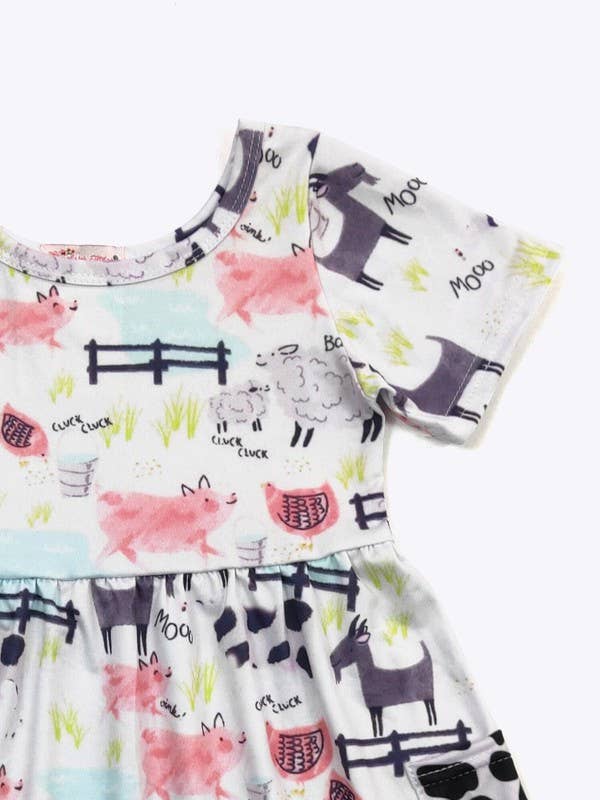 Goats on the Farm Girls Dress