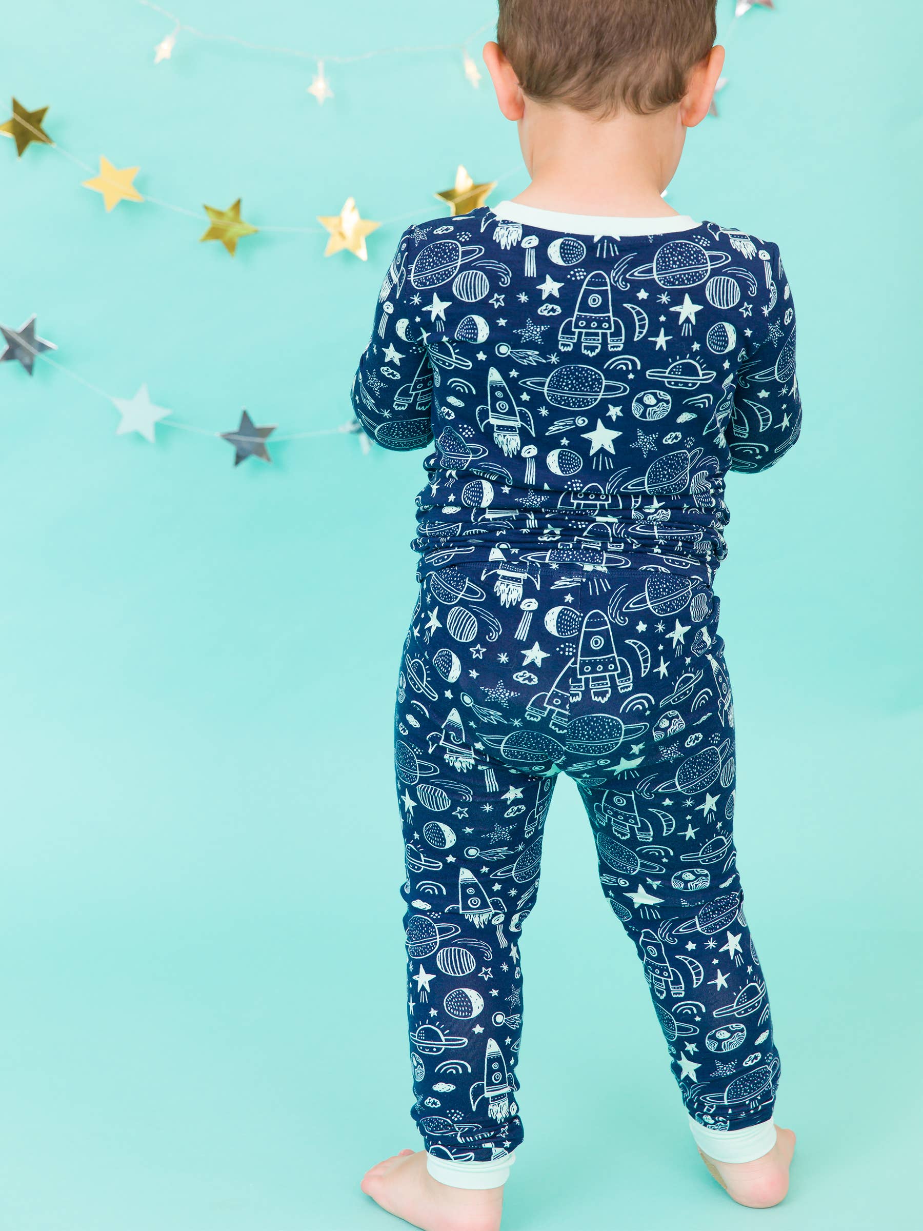 Blast Off Bamboo Viscose Long Sleeve Pajama Set