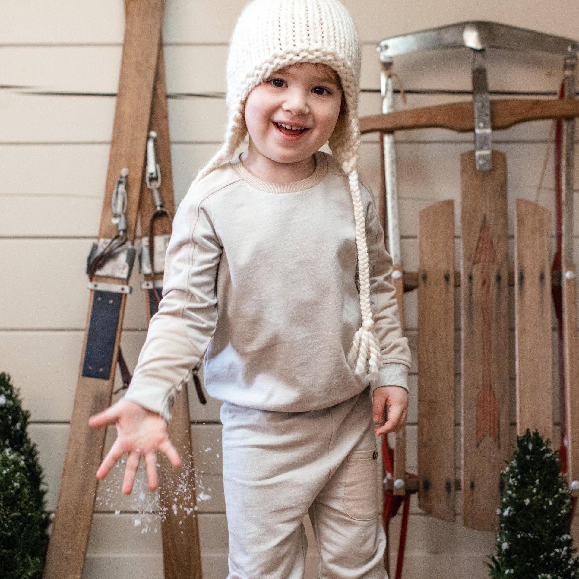 Seamed Organic Sweatshirt & Pants Set