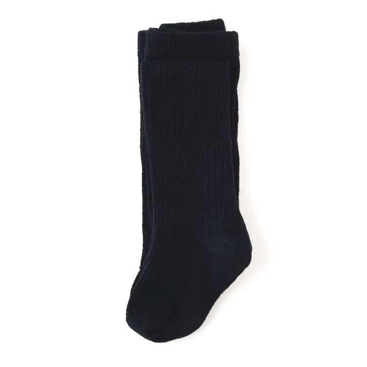 Black Cable Knit Tights 3-4Yr