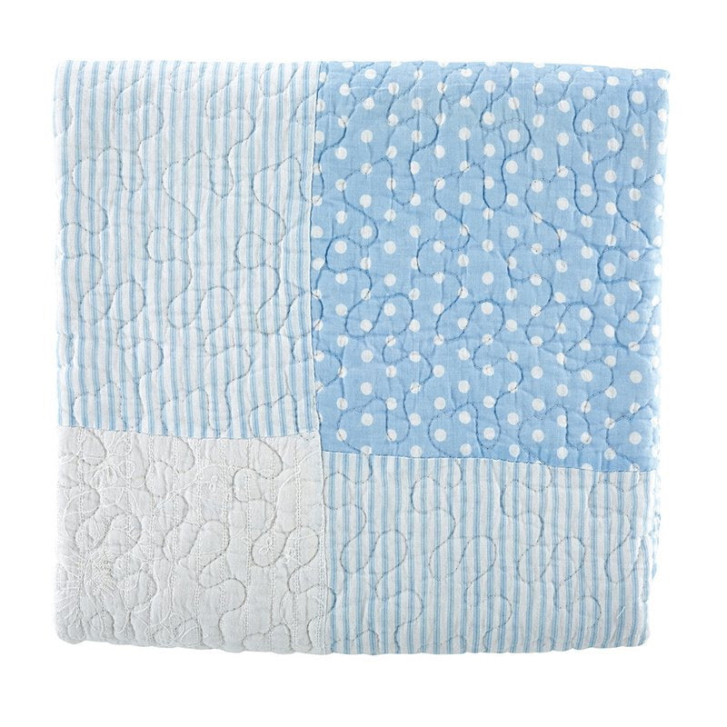 Stephen Baby Dot Quilt - Blue