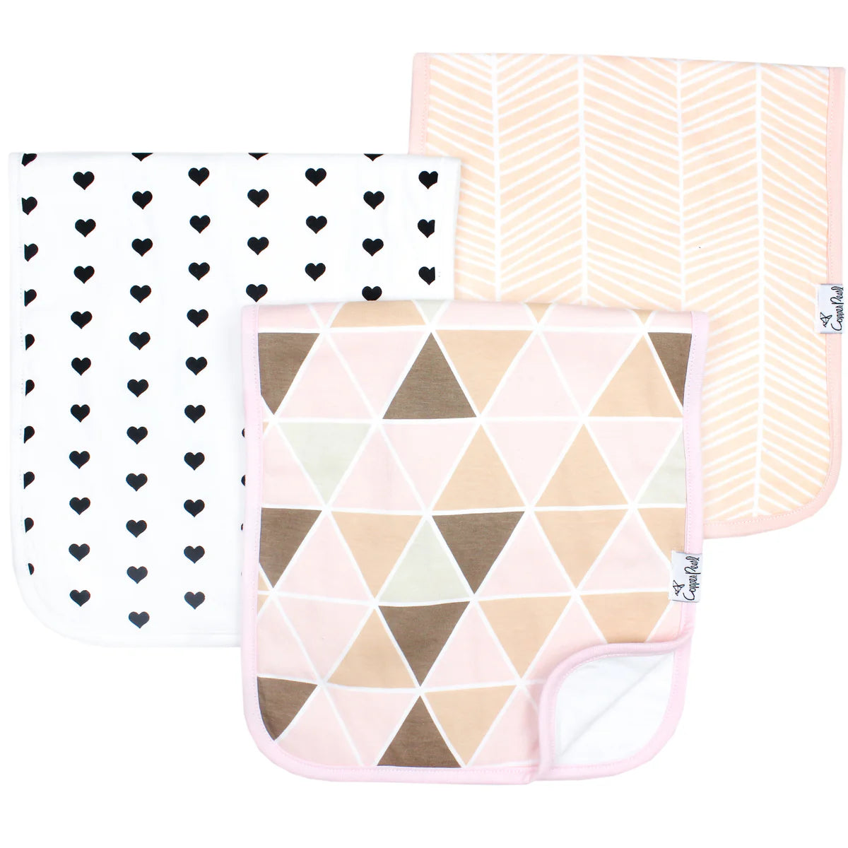 Blush Burp Cloth Set (3-pack)