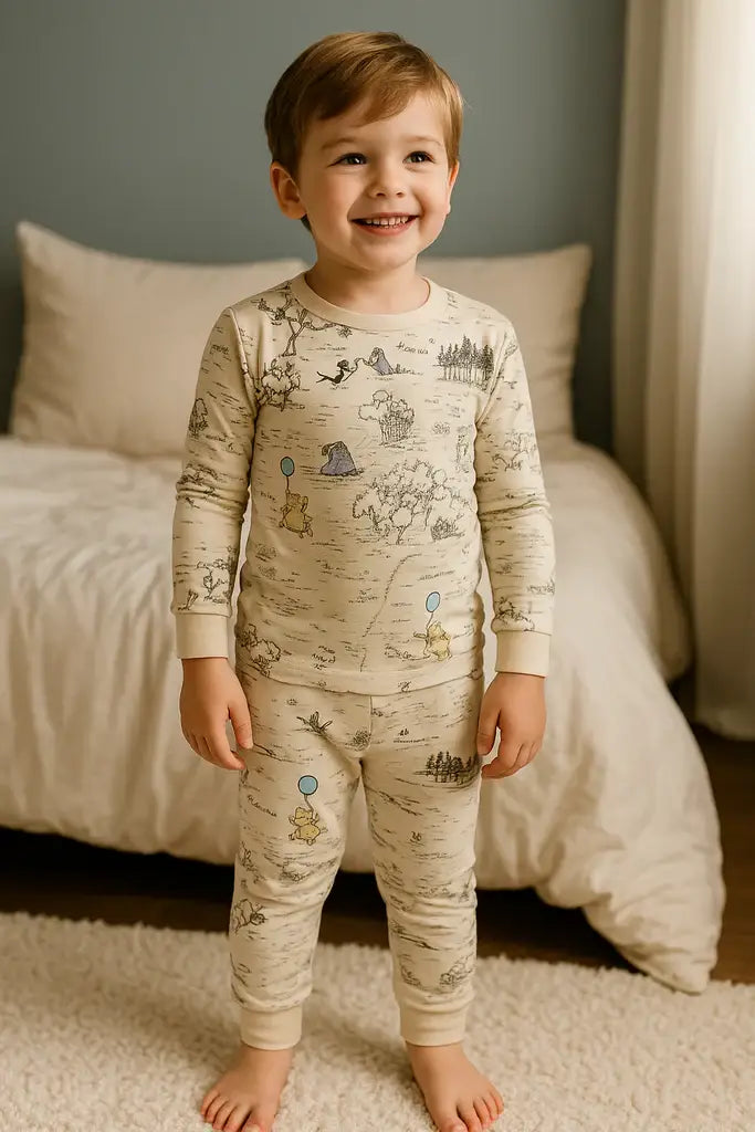 100 Acre Woods Long Sleeve 2 Piece Bamboo Set