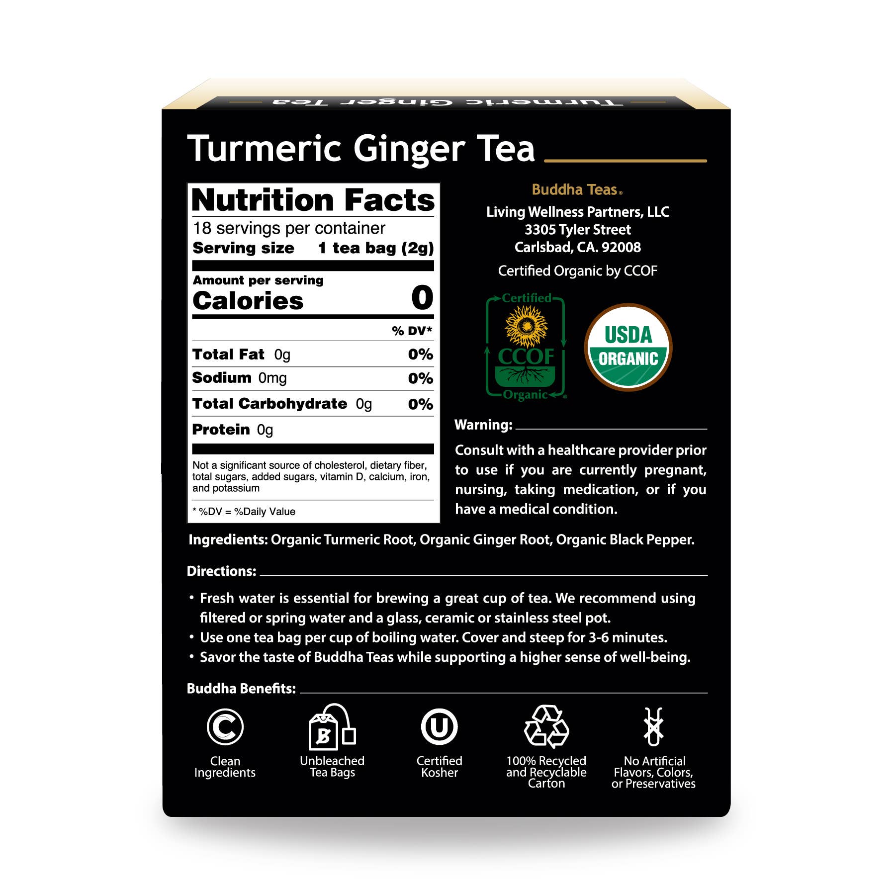 Buddha Teas - Turmeric Ginger Tea