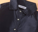 Blue Little Boy Button Down Shirt, Suspender Straps & Pants