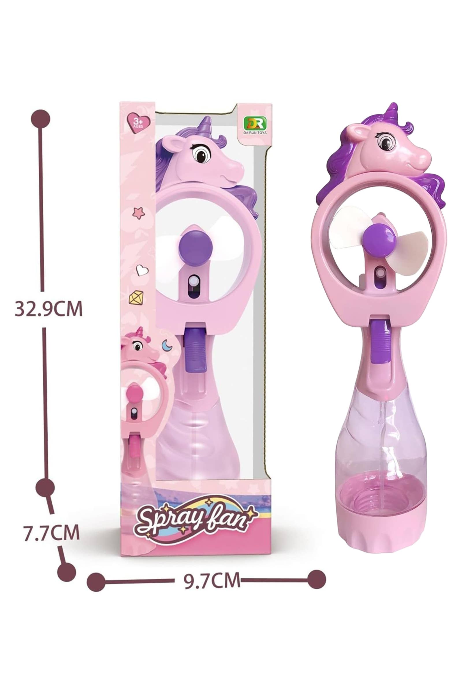 Unicorn Pony Water Spray Misting Electric Fan