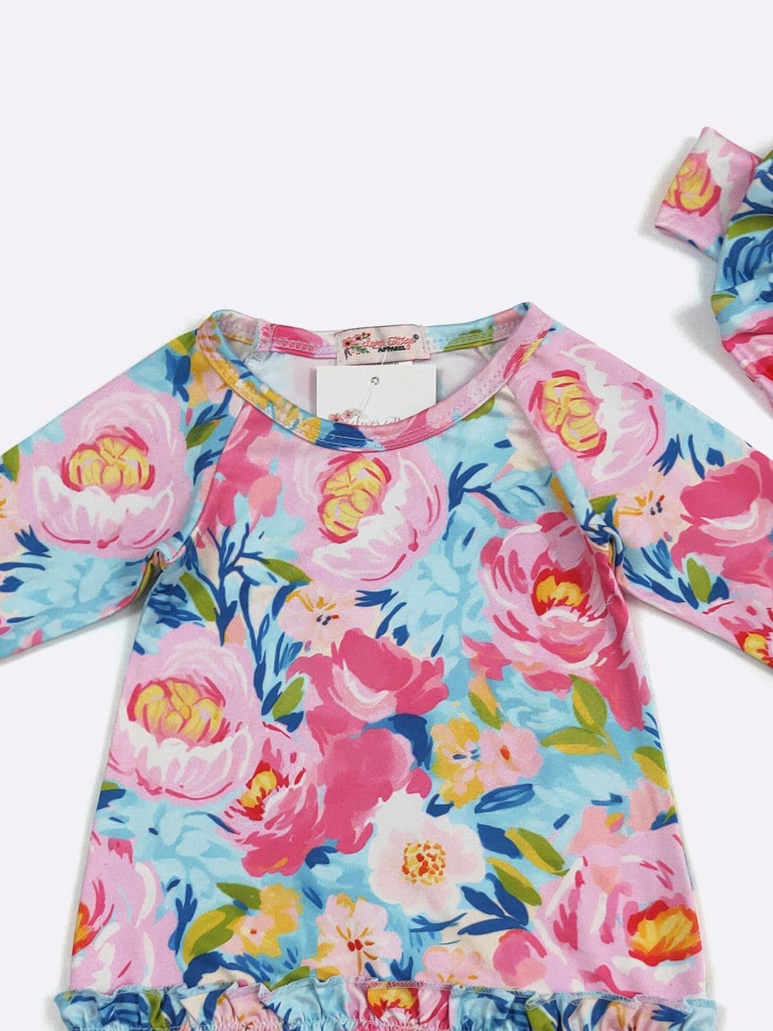 Vibrant Blossoms Baby Gown