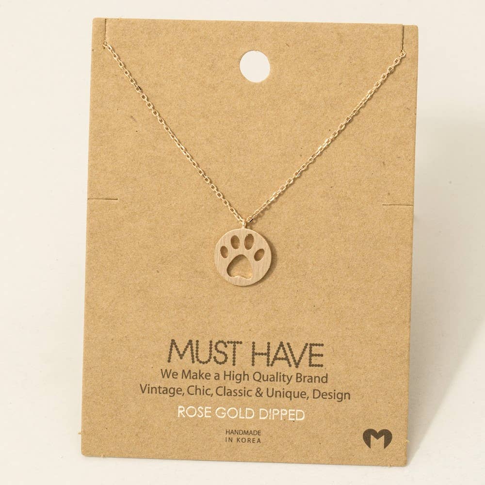 Paw Print Pendant Necklace