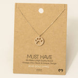 Paw Print Pendant Necklace