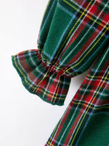 Christmas Green Plaid Dress