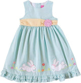 Girls Turquoise Easter Dress