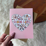 "Mom Life" Heart Modern Mother's Day Card