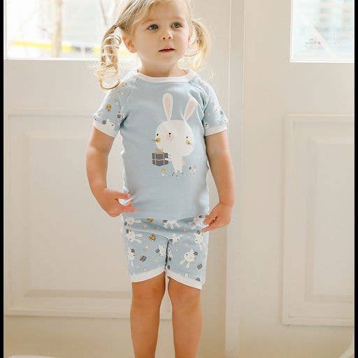 Summer Rabbit Short Sleeve Pajama Set