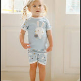 Summer Rabbit Short Sleeve Pajama Set