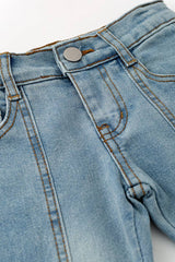 Bootcut Denim Pants w/ Adjustable Waistband