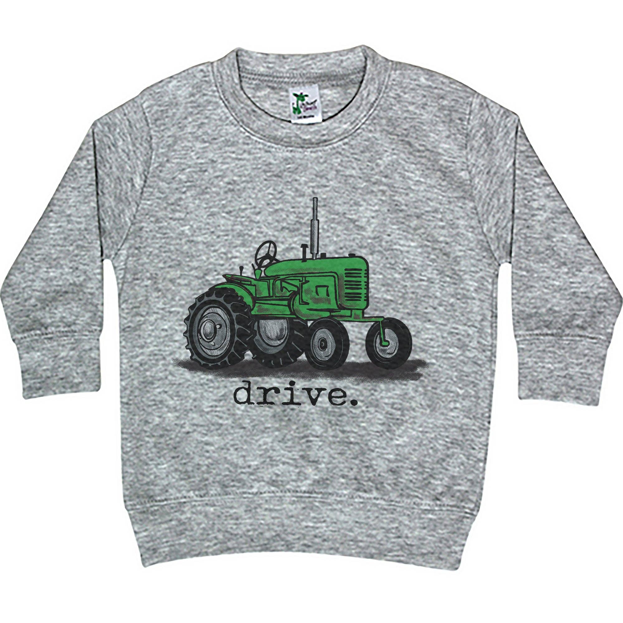 "Drive" Green Tractor Farm Kid Western Country Boy Clothing