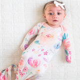 Copper Pearl | Newborn Knotted Gown - Bloom