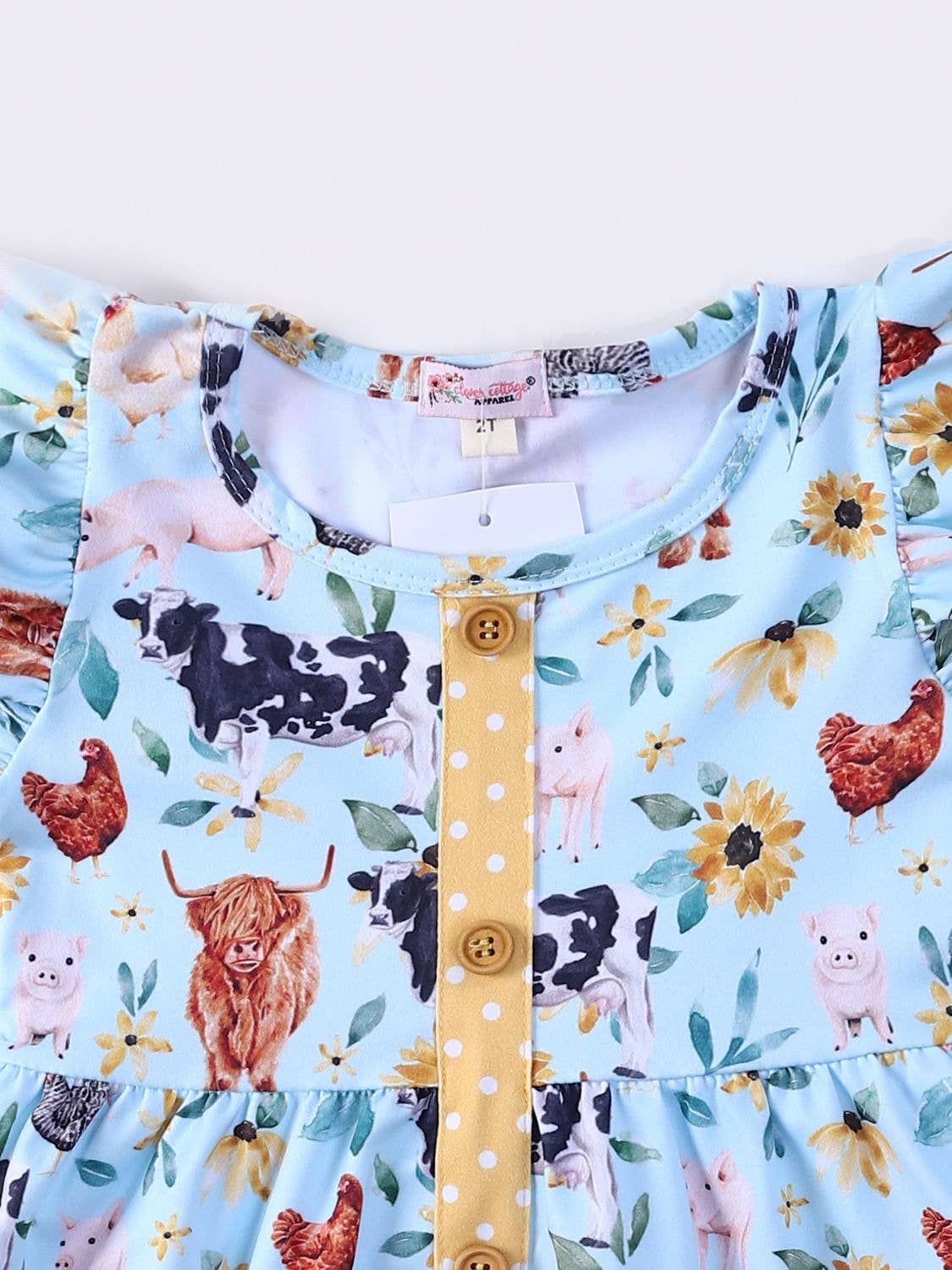 Aqua Farm Daisy Girls Dress