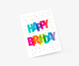 Happy Birthday Colorful - Birthday Card