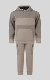 Toddler Boys Fleece Quilting Hoodie and Jogger Set