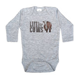 "Life is better with cows" baby bodysuit