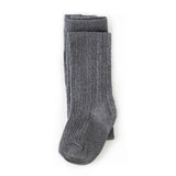 Charcoal Cable Knit Tights 0-6M