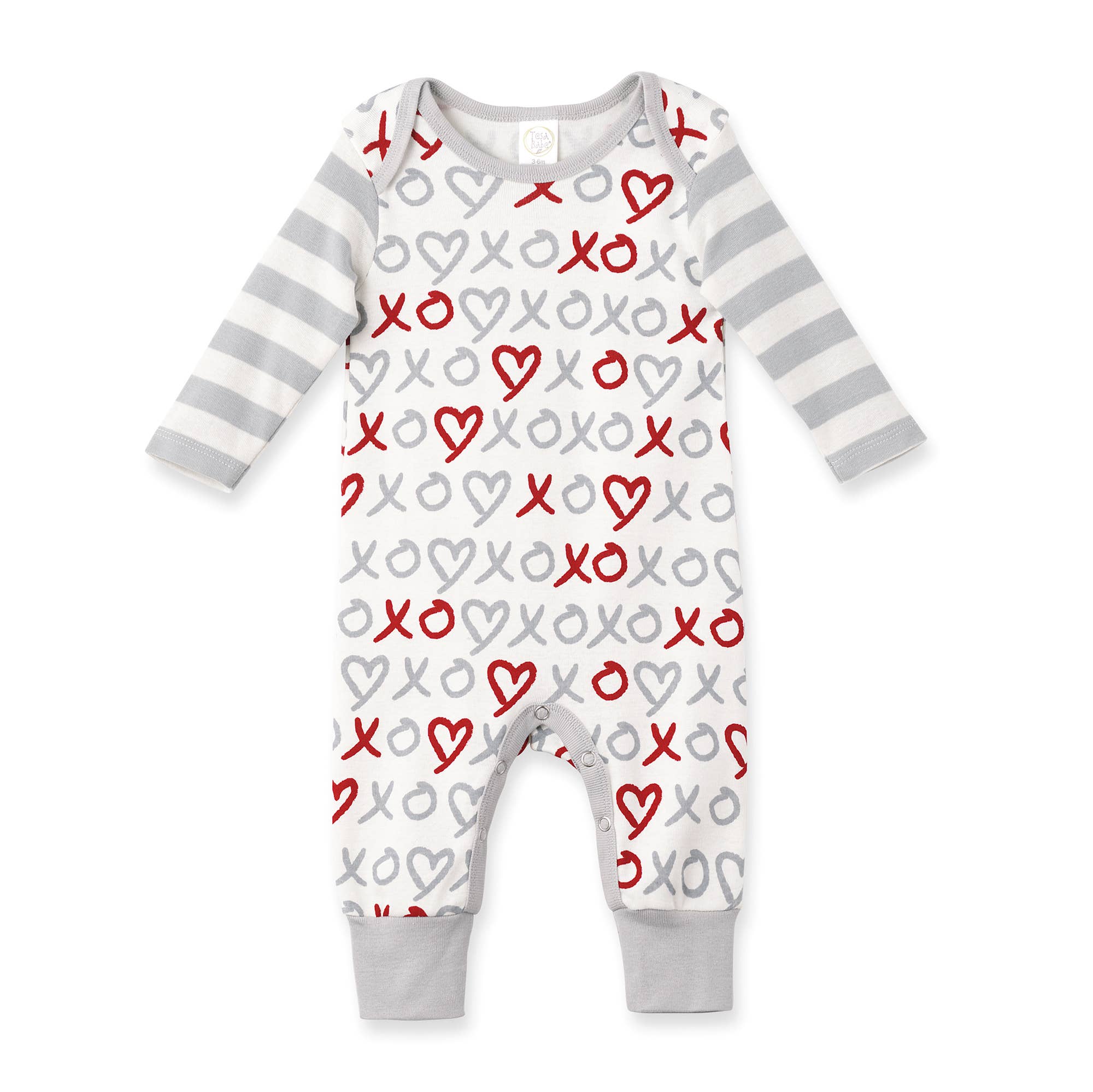 Baby's Valentine X'S & O'S Cotton Romper