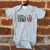 "Life is better with cows" baby bodysuit